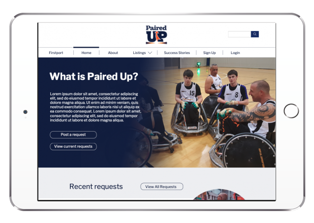Paired Up Programme Homepage Tablet 2