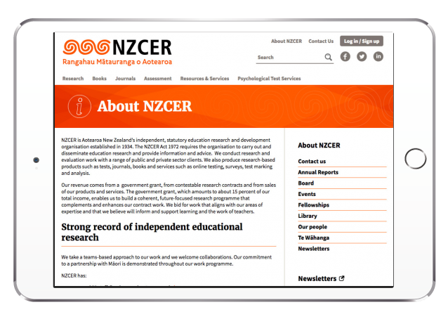 NZCER Website Screenshot 3