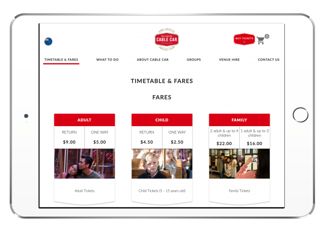 Tickets Cable Car Tablet