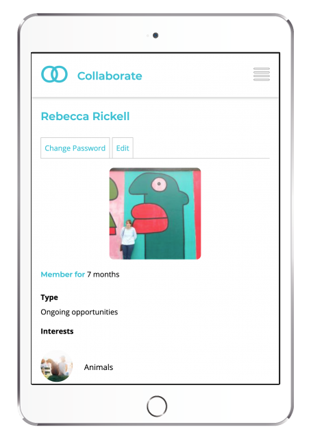 Tablet Let's Collaborate App