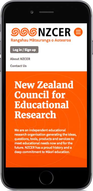 NZCER Website Screenshot 1