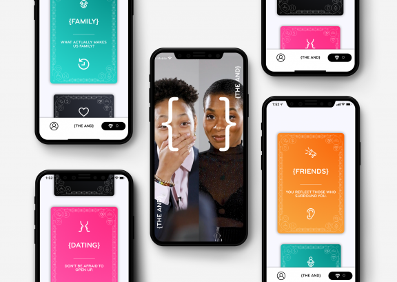The And app mockups on mobile