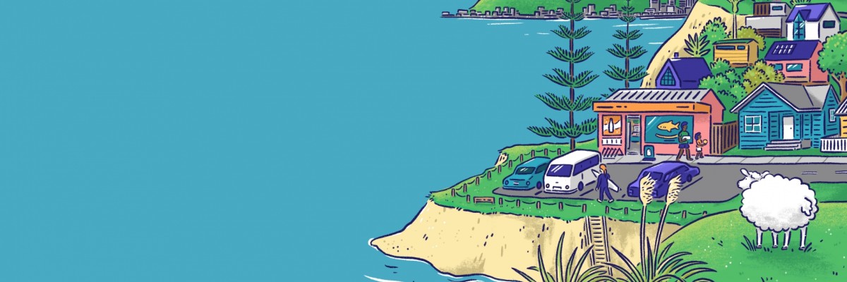 Illustration of NZ town